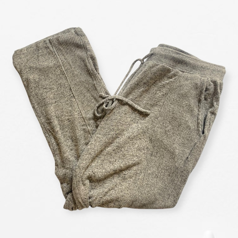 Anthropologie COA gray super soft ribbed knit sweatpants drawstring lounge pants